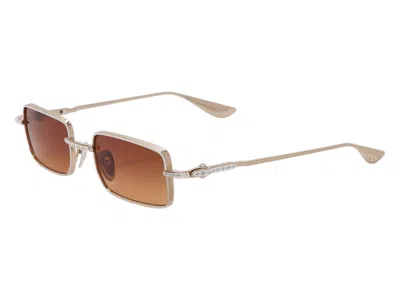 Pre-owned Chrome Hearts Buckle Rider Sunglassses In Silver Gold Rustic In Multi