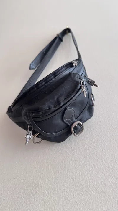 Pre-owned Chrome Hearts Bum Bag / Snat Pack In Black