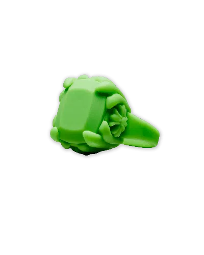 Pre-owned Chrome Hearts C+t Silicone Ring Green (size Medium / Us 7)