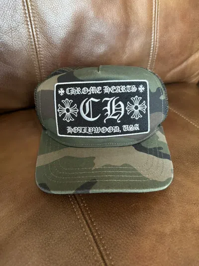 Pre-owned Chrome Hearts Camo Ch Trucker Hat