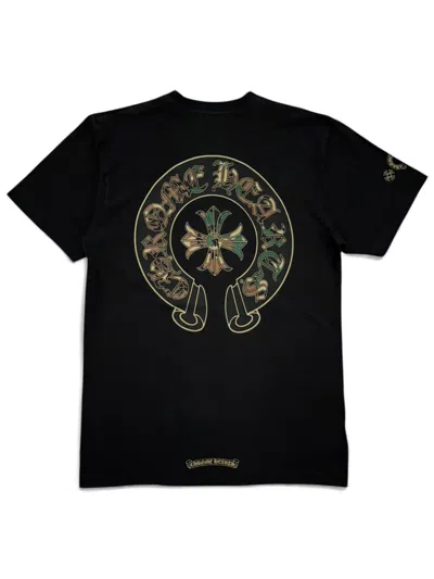 Pre-owned Chrome Hearts Camo Horseshoe Cemetery Tee In Black