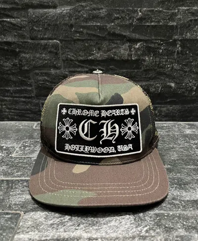 Pre-owned Chrome Hearts Camo Trucker Hat