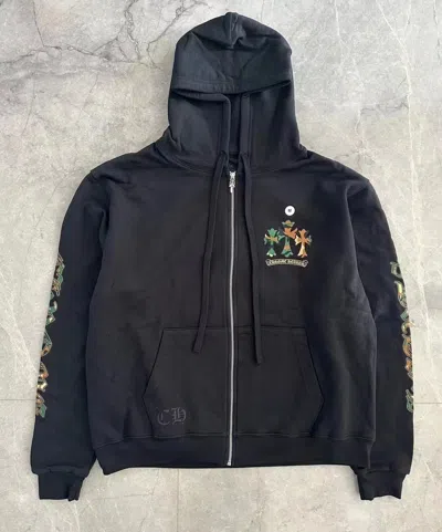 Chrome Hearts Camouflage Cross-printed Hoodie In Black
