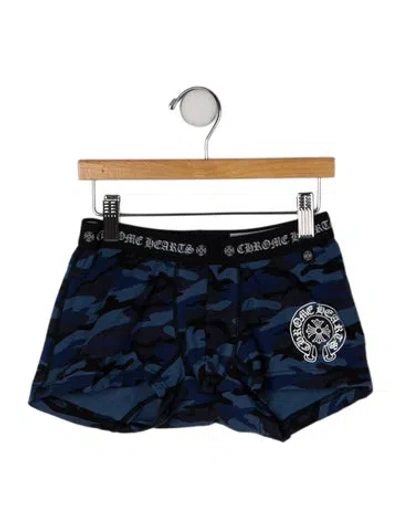 Pre-owned Chrome Hearts Camouflage Print Boxers In Blue