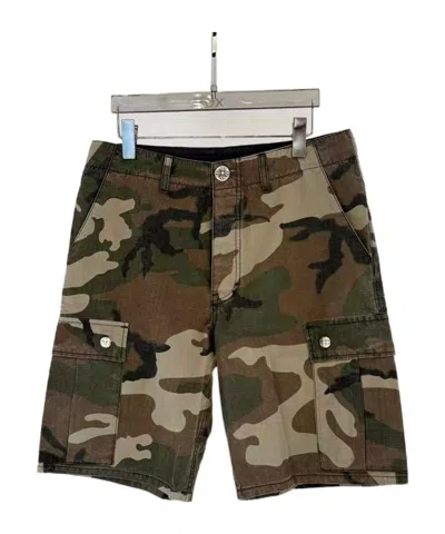 Chrome Hearts Camouflage Shorts In Green