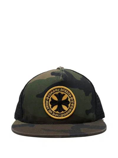 Chrome Hearts Camouflage-print Logo-patch Baseball Cap In Green