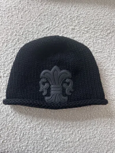 Pre-owned Chrome Hearts Cashmere Beanie In Black
