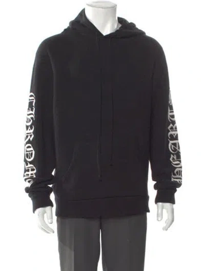 Pre-owned Chrome Hearts Cashmere Graphic Print Hoodie In Black