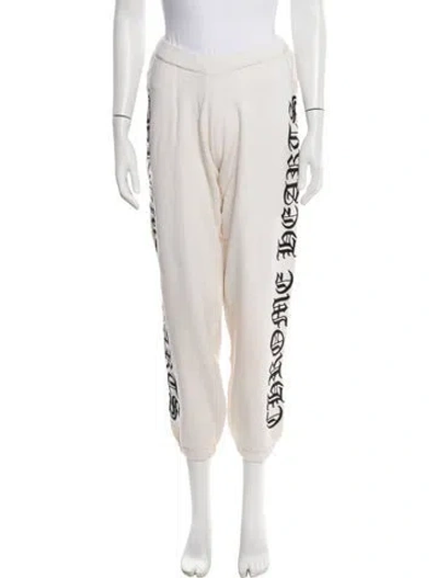 Pre-owned Chrome Hearts Cashmere Graphic Print Sweatpants In Neutrals