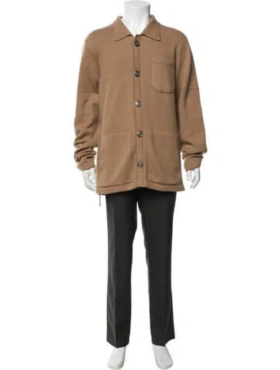 Pre-owned Chrome Hearts Cashmere V-neck Cardigan In Neutral