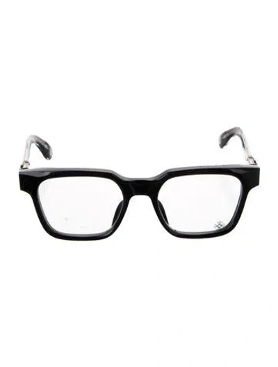 Pre-owned Chrome Hearts Celibussy Square Eyeglasses In Black