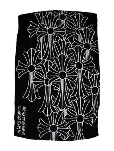 Pre-owned Chrome Hearts Cemetery Beach Towel In Black