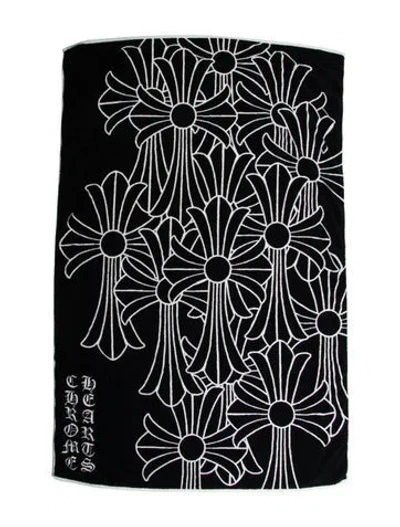 Pre-owned Chrome Hearts Cemetery Beach Towel In Black