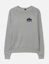 Chrome Hearts Cemetery Cross Crewneck Sweatshirt In Gray