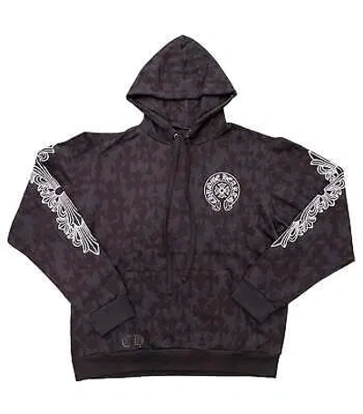 Pre-owned Chrome Hearts Cemetery Cross Pullover Hoodie Black