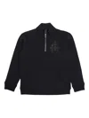 Chrome Hearts Cemetery Cross Quarter-zip Sweatshirt In Black