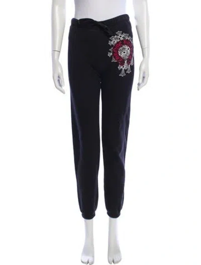 Pre-owned Chrome Hearts Cemetery Horseshoe Graphic Print Sweatpants In Blue