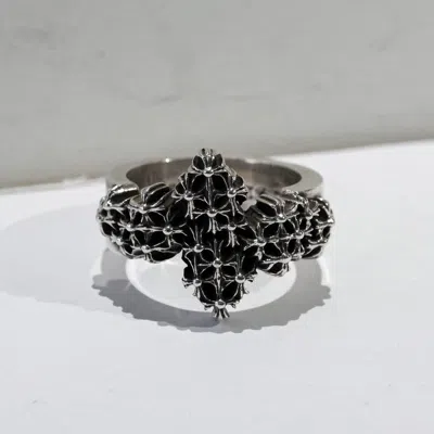 Pre-owned Chrome Hearts Cemetery Point Ring In Silver