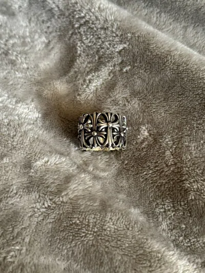 Pre-owned Chrome Hearts Cemetery Ring In Silver