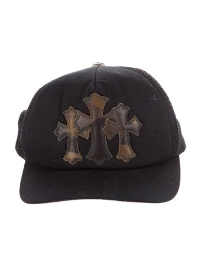 Pre-owned Chrome Hearts Cemetery Trucker Hat In Black