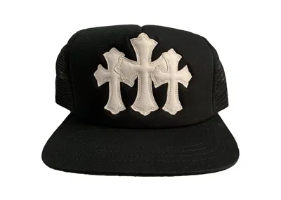 Pre-owned Chrome Hearts Cemetery Trucker Hat In Black