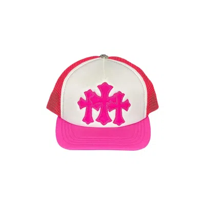 Pre-owned Chrome Hearts Cemetery Trucker Hat 'neon Pink'