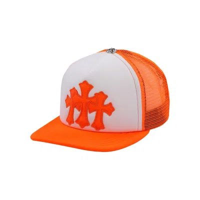 Pre-owned Chrome Hearts Cemetery Trucker Hat 'orange'