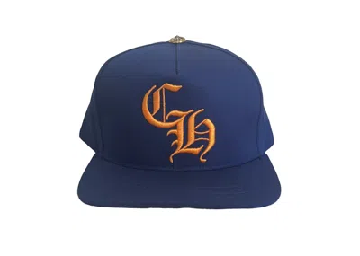 Pre-owned Chrome Hearts Ch Baseball Cap In Blue/orange