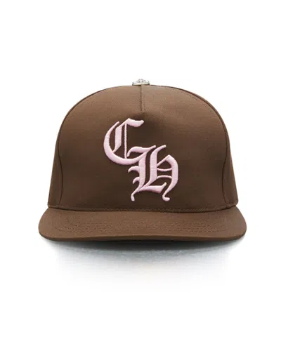 Pre-owned Chrome Hearts Ch Baseball Hat In Brown/pink