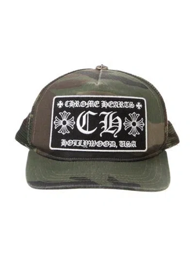 Pre-owned Chrome Hearts Ch Hollywood Trucker Hat In Green