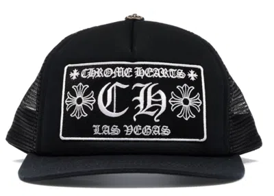 Pre-owned Chrome Hearts Ch Las Vegas Trucker Hat In Black