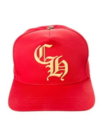 Pre-owned Chrome Hearts Ch Logo Baseball Cap In Red