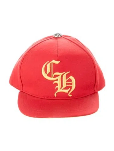 Pre-owned Chrome Hearts Ch Logo Baseball Hat In Red