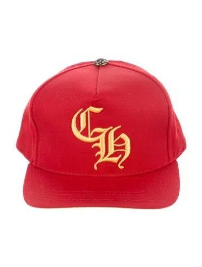 Pre-owned Chrome Hearts Ch Logo Baseball Hat In Red