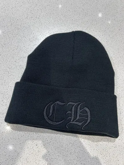 Pre-owned Chrome Hearts Ch Logo Beanie In Black