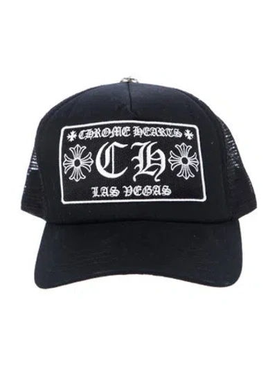 Pre-owned Chrome Hearts Ch Logo Trucker Hat In Black