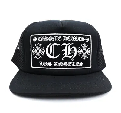 Pre-owned Chrome Hearts Ch Los Angeles Trucker Hat In Black