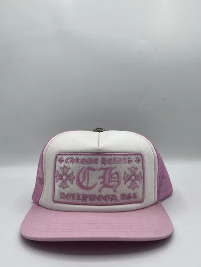 Pre-owned Chrome Hearts Ch Pink Trucker Hat