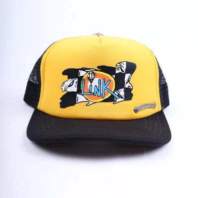 Pre-owned Chrome Hearts Ch Sex Records Link Trucker Hat In Yellow