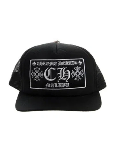 Pre-owned Chrome Hearts Ch Trucker Hat In Black