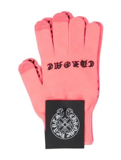 Pre-owned Chrome Hearts Checkmate Work Gloves In Pink