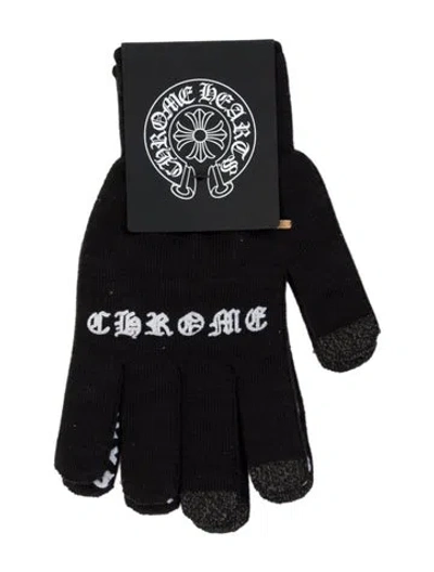 Pre-owned Chrome Hearts Checkmate Work Gloves W/ Tags W/tags In Black