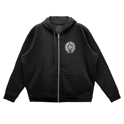Pre-owned Chrome Hearts Chengdu Exclusive Horseshoe Zip-up Hoodie 'black' | Men's Size Xl