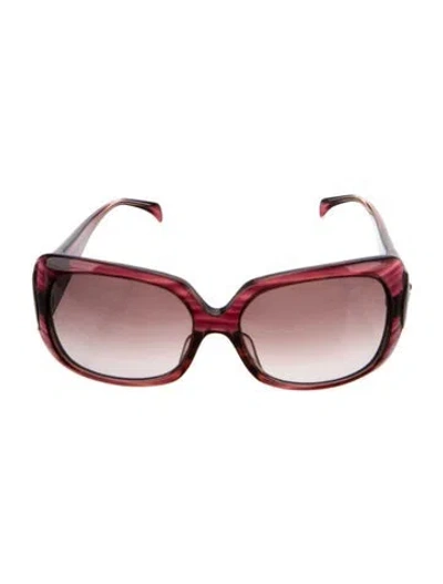 Pre-owned Chrome Hearts Chinnutz R.l. Oversize Sunglasses In Red