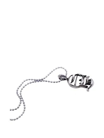 Chrome Hearts Ch-logo Ball-chain Pendant In Metallic
