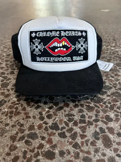 Pre-owned Chrome Hearts Chomper Hollywood Trucker In Black