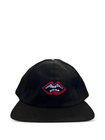 Chrome Hearts Chomper Lip-motif "matty Boy" Strapback Hat In Black