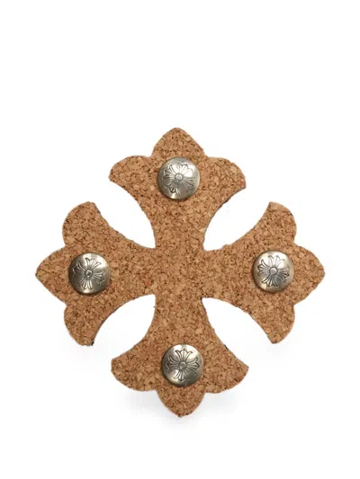 Chrome Hearts Ch-pins Cork Coaster In Neutral