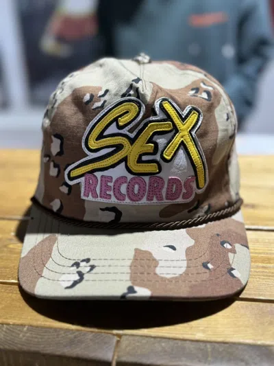 Pre-owned Chrome Hearts Chrome Heart Sex Records Hat In Desert