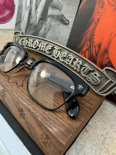 Pre-owned Chrome Hearts Chuck Glasses In Black/silver